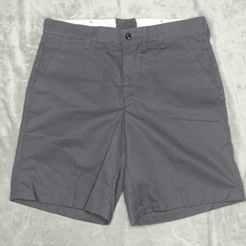 Red Kap Flat Front Shorts Men's 36 x 10 Gray